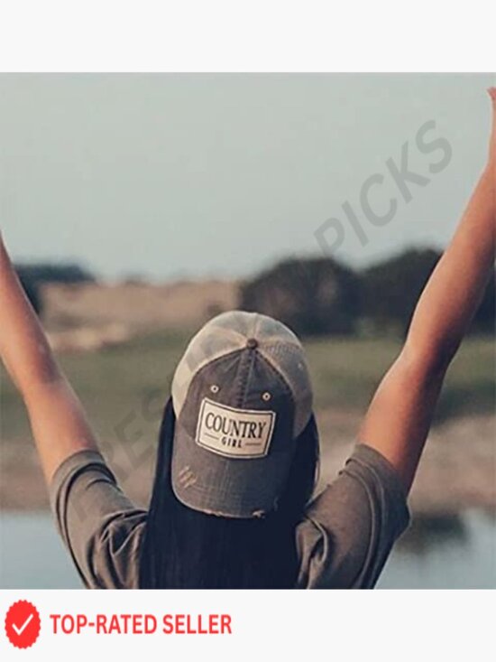 Distressed Trucker Baseball Cap with Funny Sayings for Women